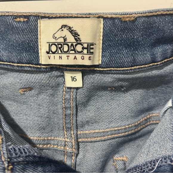 Y2K Jordache Vintage Women's Straight Leg Blue Jeans High Waist Size 16 - Picture 6 of 9